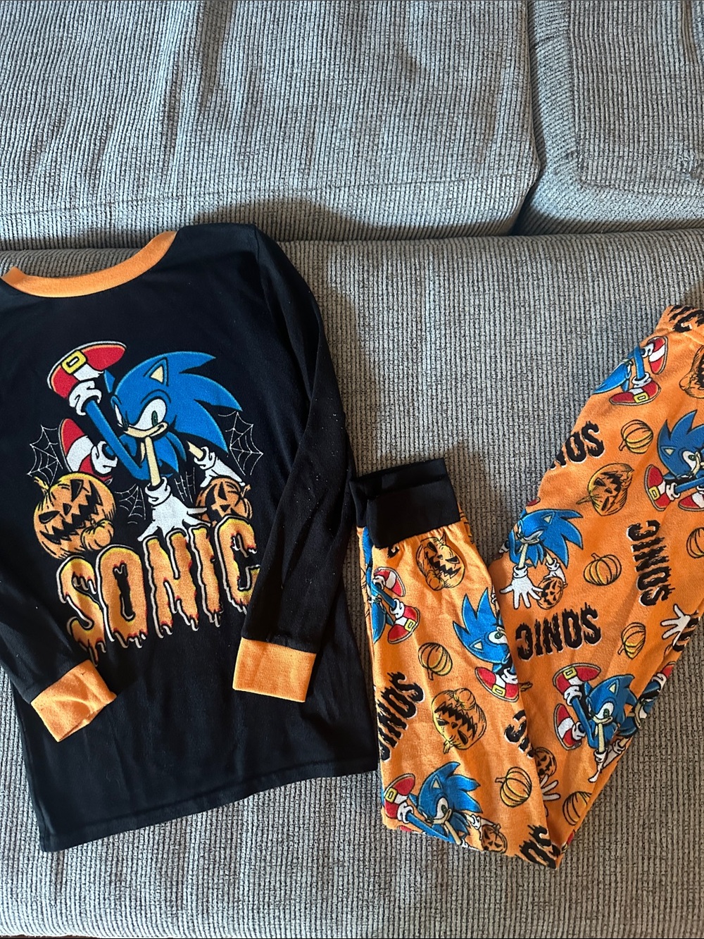 Sonic halloween boy pajama set